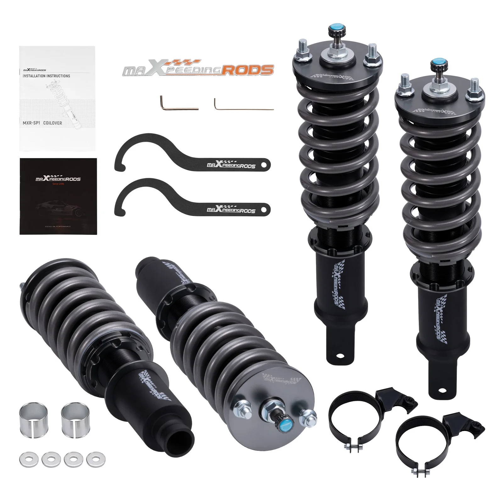 Maxpeedingrods T7 Coilovers Struts Shocks Kit For Honda CR-X 1988-1991 ED EE EF For Honda Civic 1996-2000 EJ EK EM