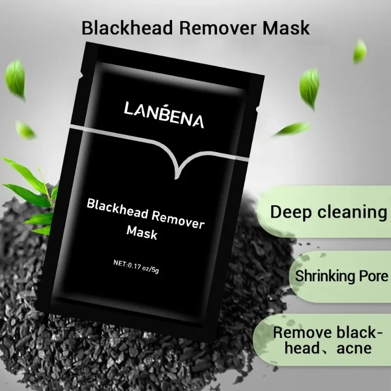 5PCS Peel Off Black Face Mask Blackhead Remover Acne Treatment Nose Sticker Oil-control Pore Strip Cleanser Face Mask Skin Care