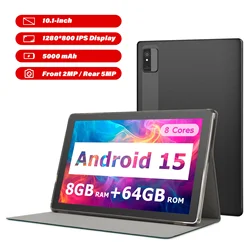 Paitanry 2025 10.1 Inch Wifi A523 Tablet Android 15 8GB(4+4Expand) RAM+64GB ROM IPS Display 5000Mah Dual Camera Octa-core Tablet