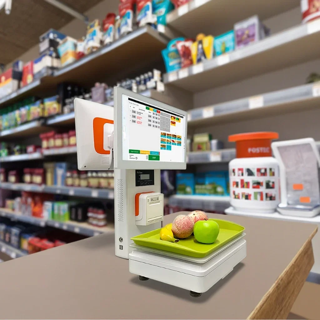 In stock All-In-One 15.6-Inch Android AI POS Scale Automatic Food Identification for Restaurants and Supermarkets
