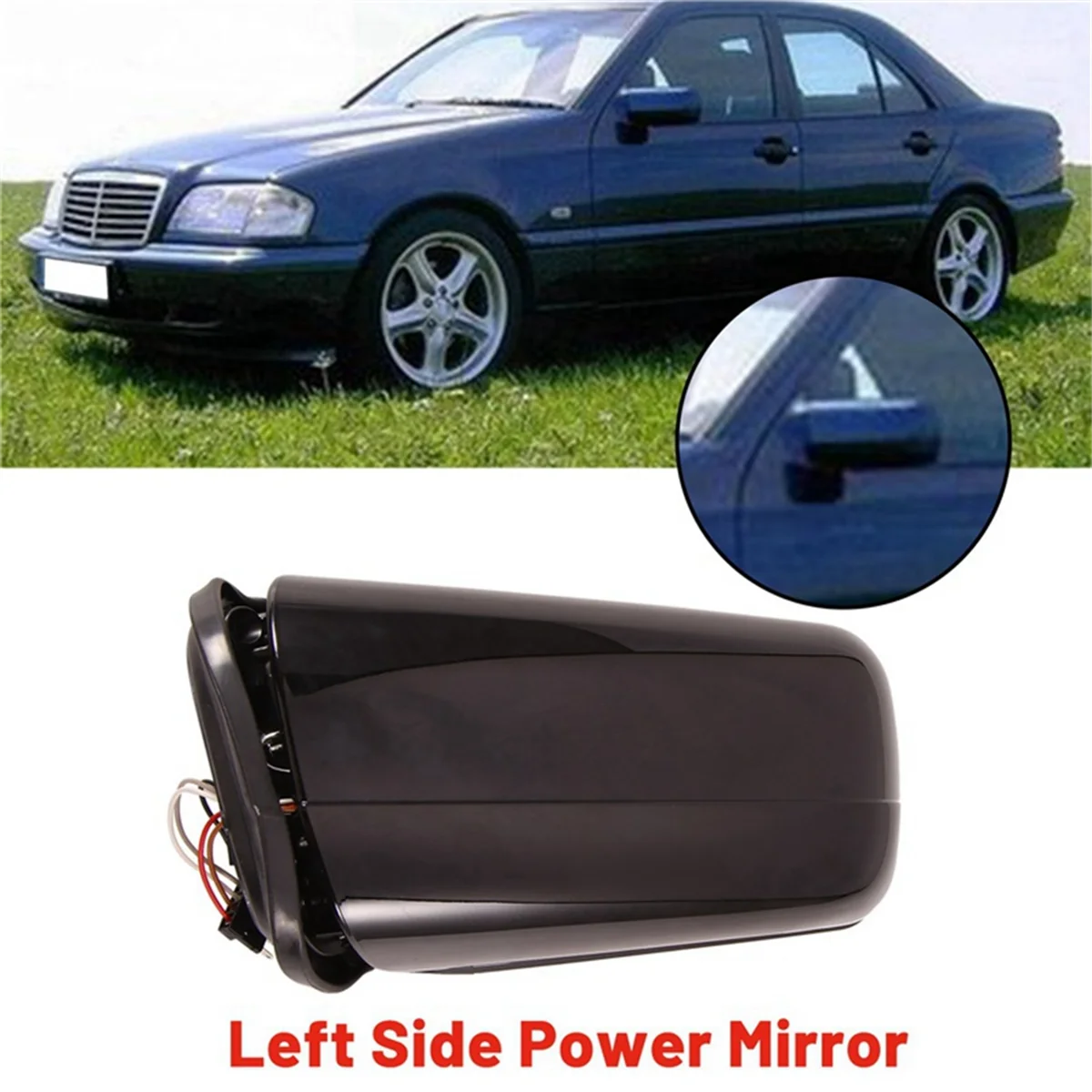 

Left and Right Side Power Mirrors Reversing Mirrors Car for Mercedes Benz C-Class 1994-2000 2108106816 2108105716