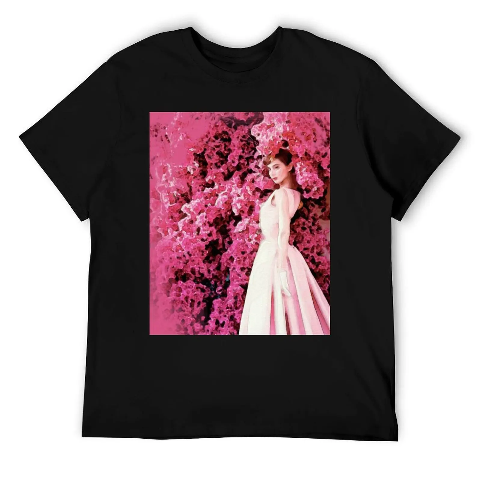 

Audrey Hepburn watercolor T-Shirt men t shirt cotton 100% t shirts for man graphic tees t shirts for man pack white T-Shirt