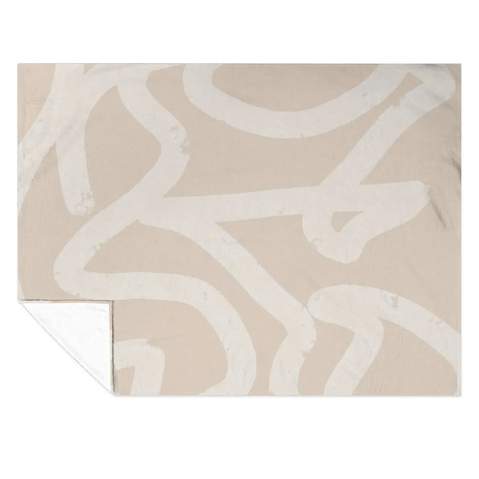 

Neutral Minimalist Beige And Imperfect White Lines Throw Blanket for sofa christmas gifts blankets ands Plaid Blankets