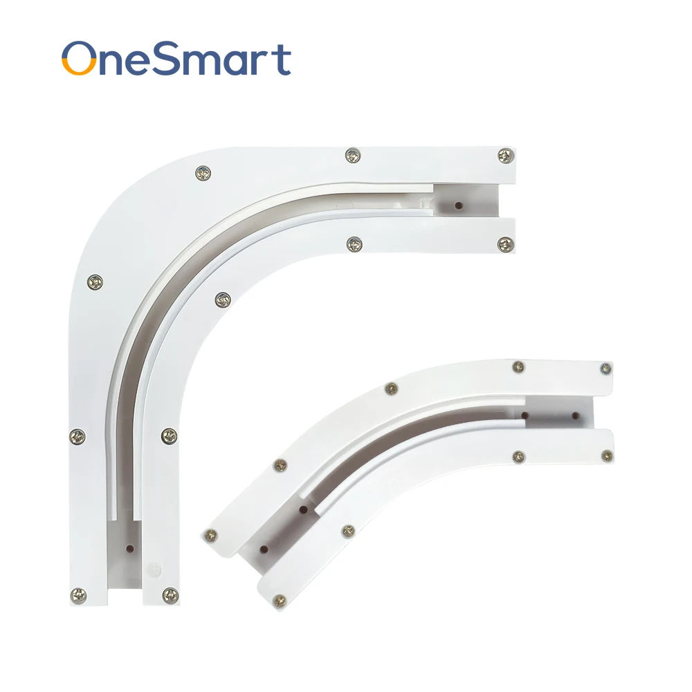 OneSmart 90 135 Degree Electric Curtain Track Rail Connector Corner for U Type L Type Window Automatic Curtain Rod