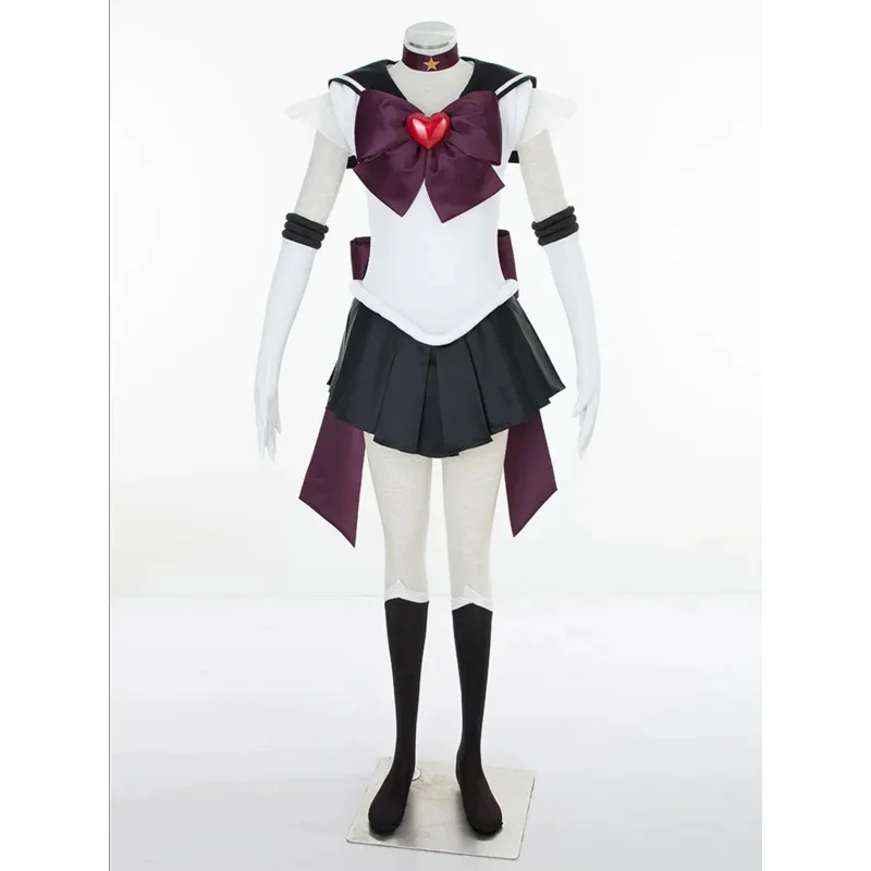 Anime Cosplay Sailor Stars Black Dress Sailor Pluto Meiou Setsuna SuperS Suit Cosplay Costume Halloween