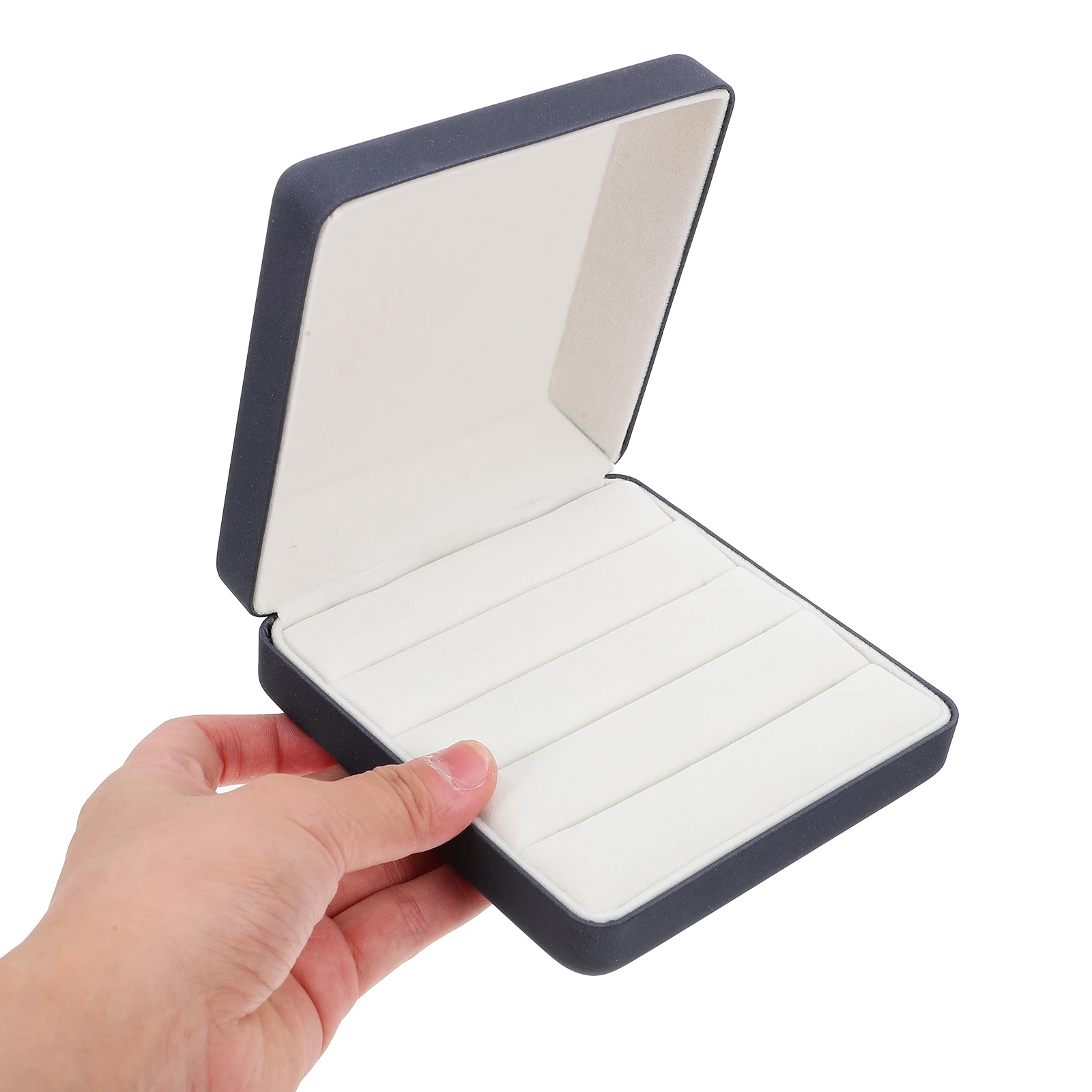 

Ring Storage Box Small ganizer Portable Jewelry Holder Display Case Lightweight PU Material Long Term Use