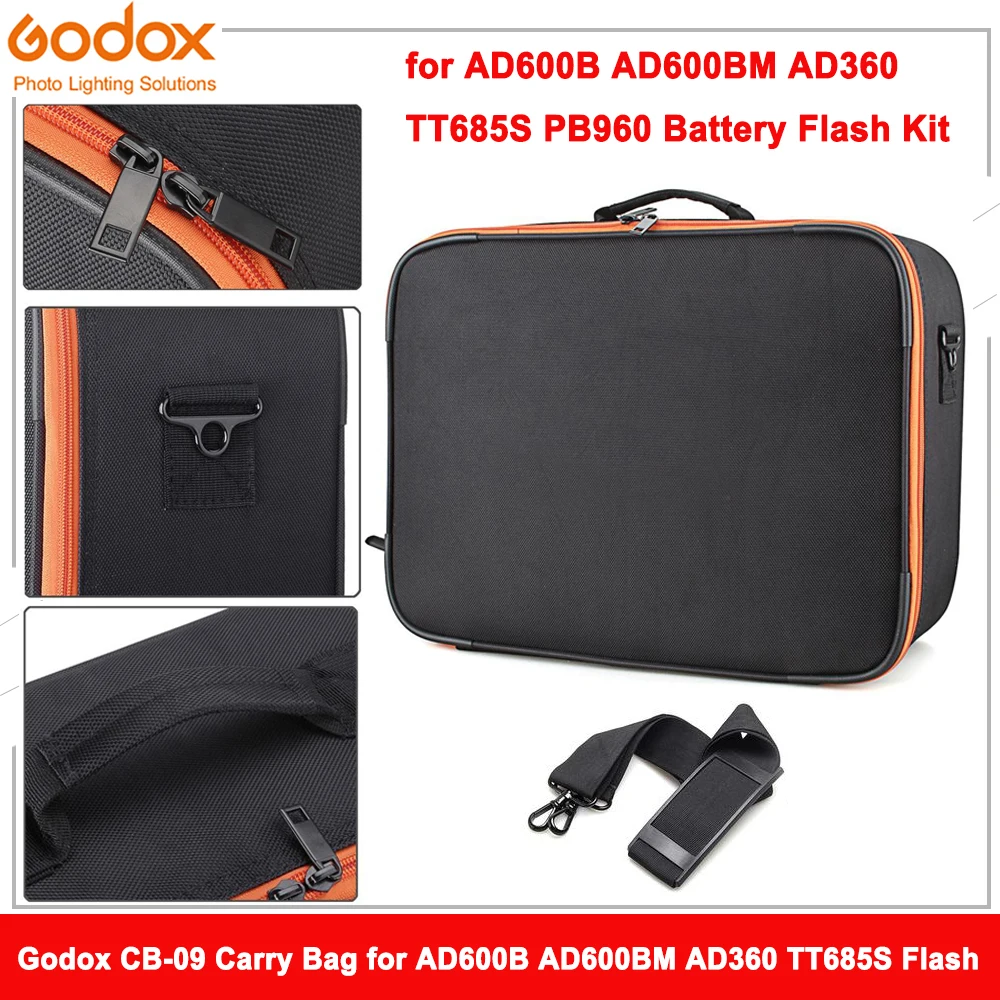 Godox CB-09 Suitcase Carry Bag for AD600B AD600BM AD360 TT685S PB960 Battery Flash Kit