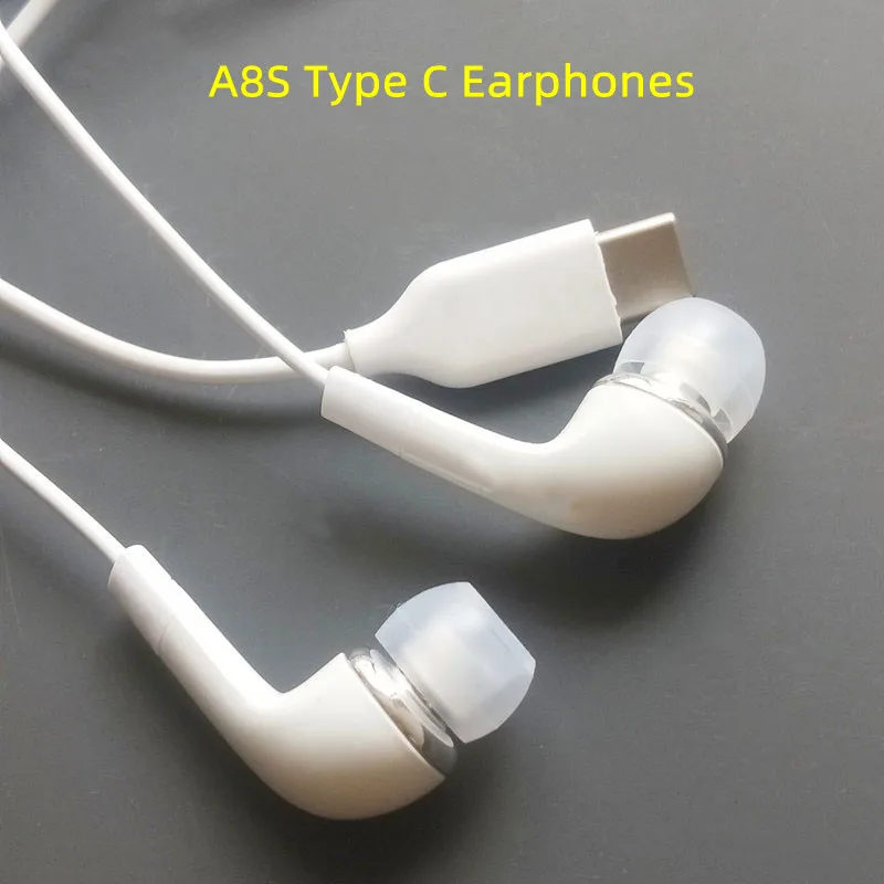 For Samsung S26 S25 S24 S23 Ultra S22 S21 Plus S20 FE Type C Earpiece For Galaxy A54 A34 A73 A8S In-ear Wired Mic Volume Headset