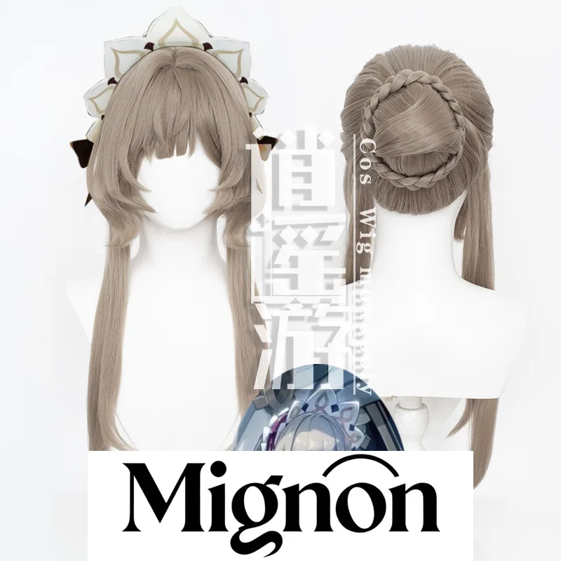 Genshin Impact Sandrone Cosplay Wig Fatui Simulation Scalp Top Hair Pack Halloween Gift