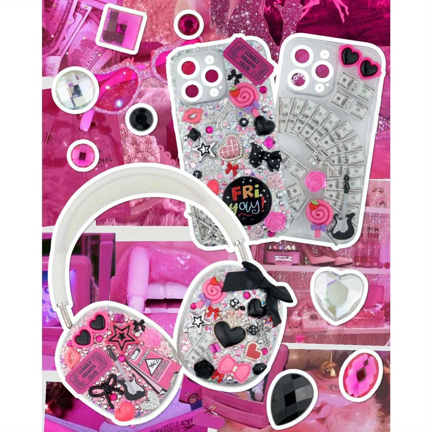 2380 Pcs DIY Jewelry Charm Mix - Star Flat Back ulasan dan harga