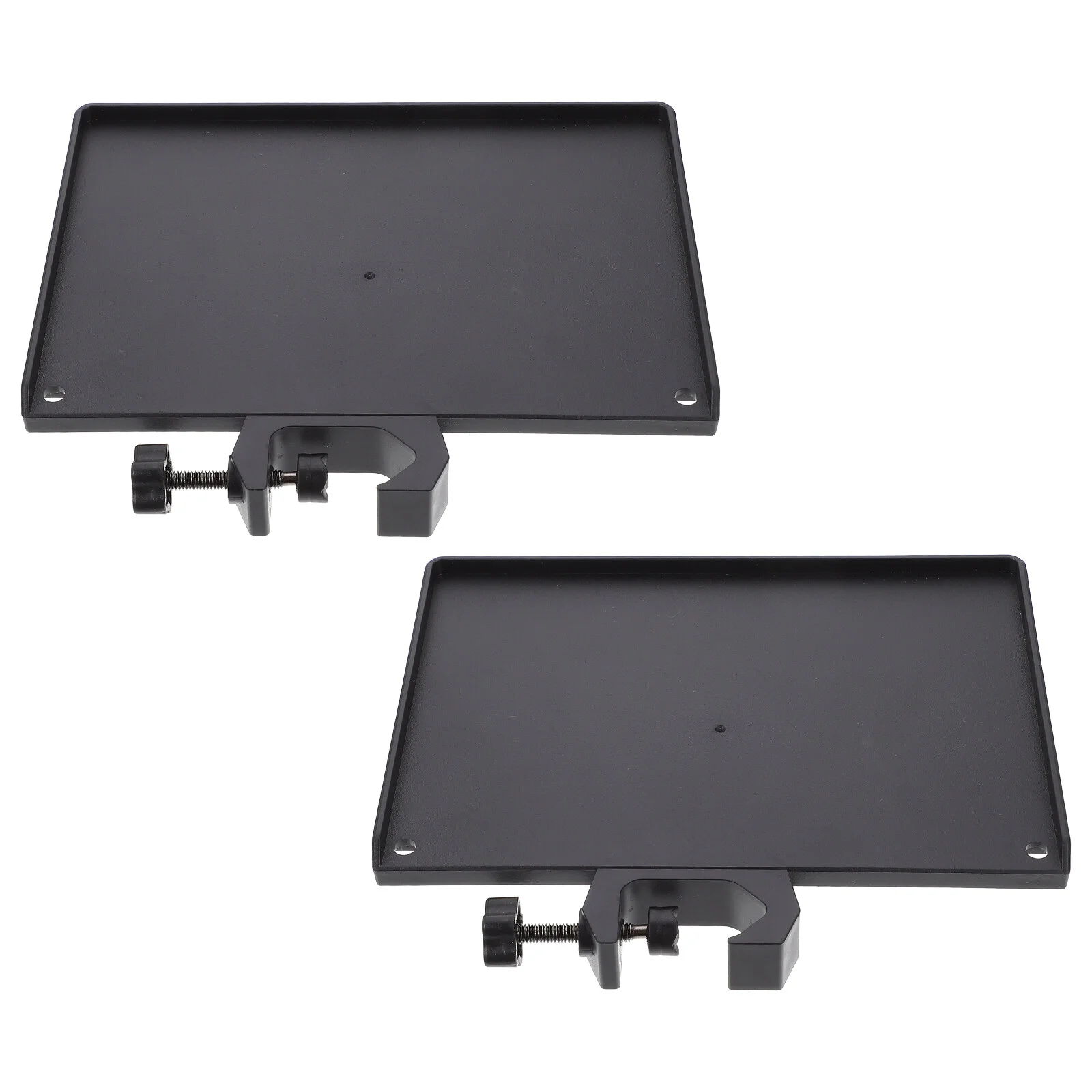 2 Pcs Appendix Clamp-On Rack Tray Instrument Stand Car Sound Card Stands Abs Standsrophone Support