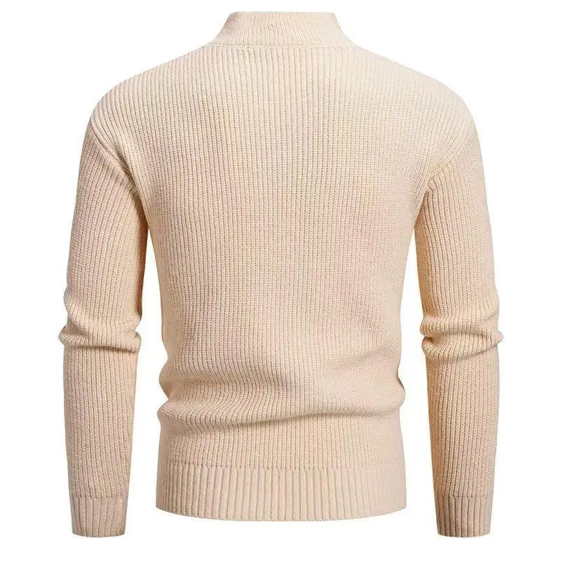 2025 Winter Solid-color Fitted Sweater With Added Insulation For Warmth High-Necked Casual Stylish Pullover Shirt Five Colors