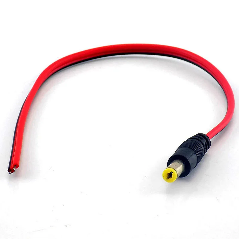 Kabel konektor steker betina jantan DC 12V untuk kamera CCTV Adaptor kabel ekstensi catu daya DC lampu strip led 5.5mmX2.1mm E1