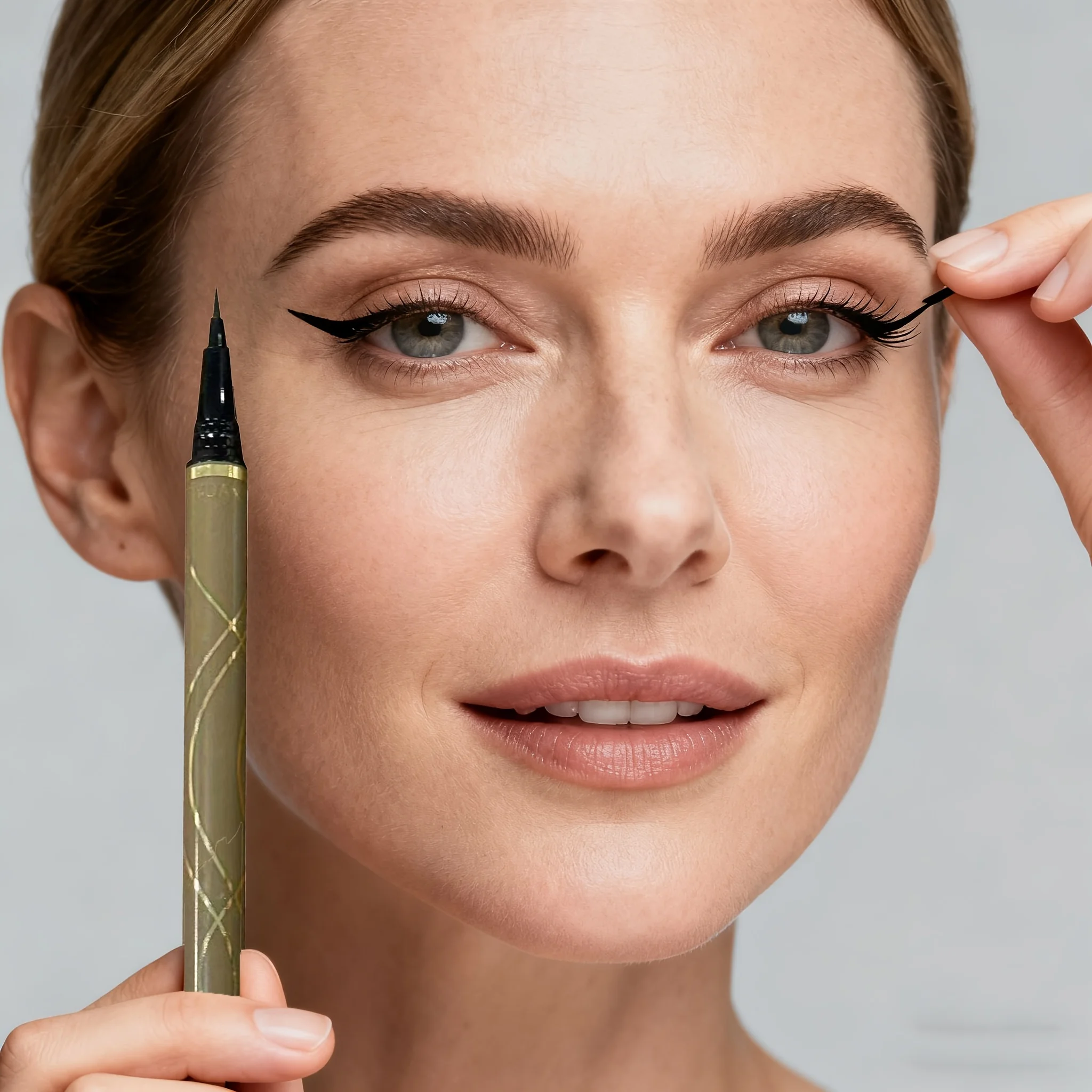 0.05mmの細いアイライナーは滑らかで耐久性があり、スリムで速乾性があり、長持ちするアイライナー、4色、防水、にじみません。