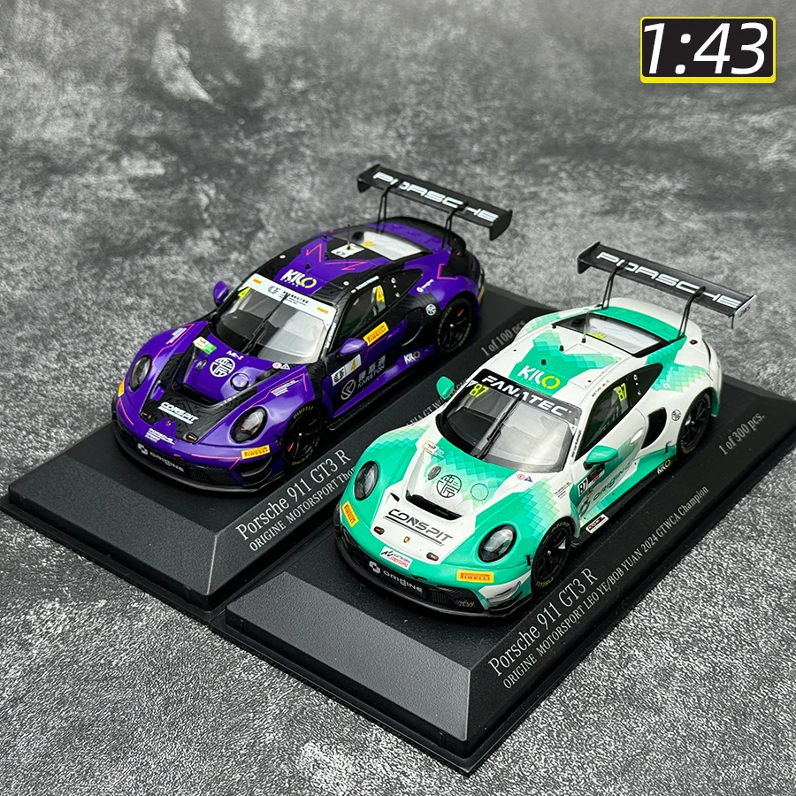 KILOworks 1/43 Porsche 911 GT3 R 992 alloy car model static display piece holiday gift collection