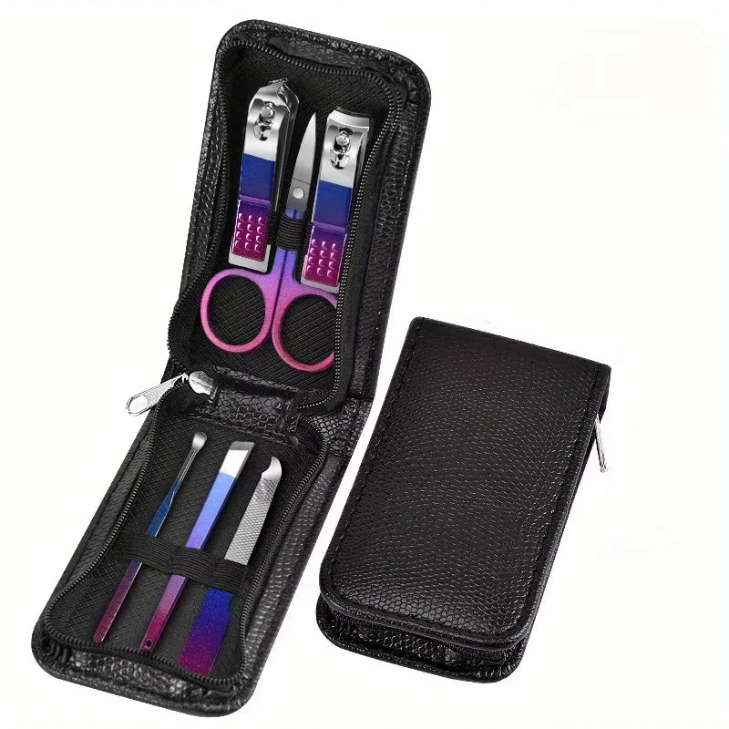 

6 Pcs Manicure Set, Stainless Steel Nail Clipper Kit with Storage Case, Classic Nail Tools for Travel & Home Use