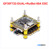 JHEMCU F7 Stack F722 Dual GF30F722-DUAL Flight Controller with RuiBet 60A ESC 3-6S 30.5*30.5mm for RC FPV Freestyle Drone