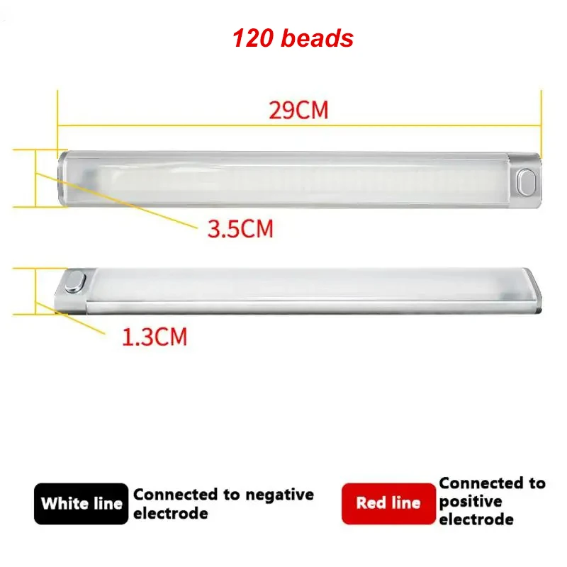 Compartment Light 12-85V 120LED Car Interior Light Bar Strip with  Switch Truck RV Van Lorry Camper Boat Caravan Motorhome