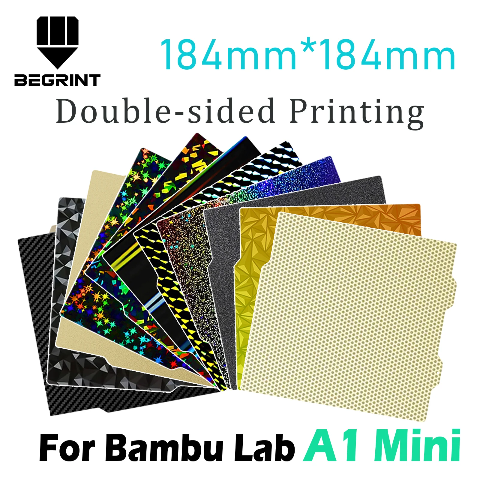 

Сборная пластина для Bambu lab A1 mini Cold Plate Frostbite Low Carbon 184 × 184 мм Лист пружинной стали для Bambulab A1 MINI Plate Bamboo