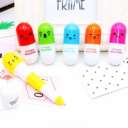 10Pc Mini Retractable Funny Pill Pen for Kids Painting Drawing Toy Baby Shower Birthday Party Favors Back To School Student Gift