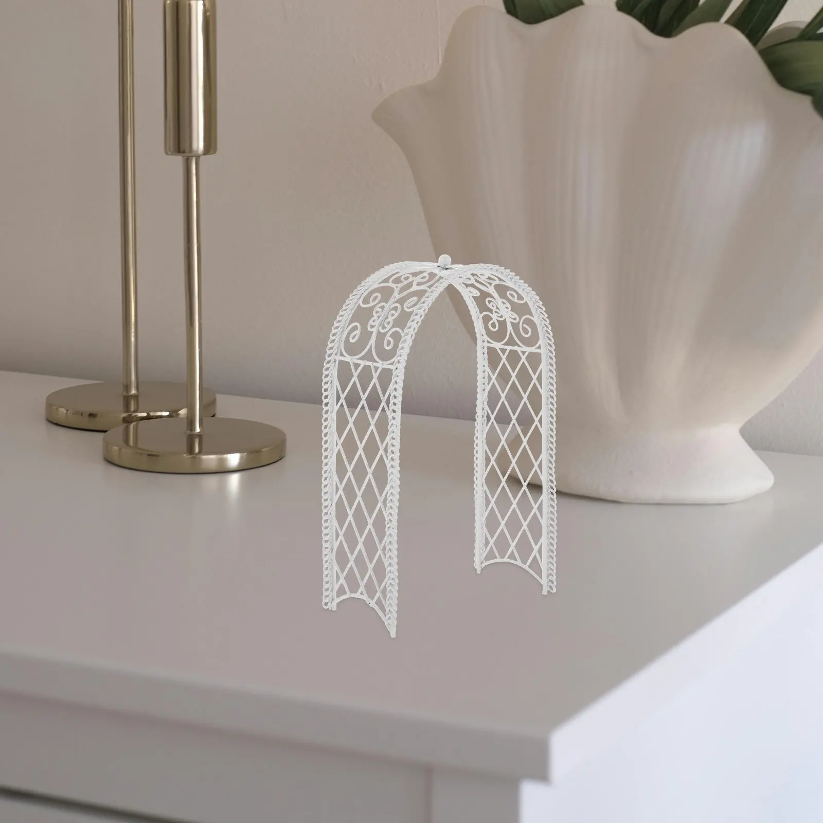 

Mini Wedding Arch Prop Iron for Dollhouse Wedding Decor Party Scene Layout Romantic Romantic Mini Arch Frame