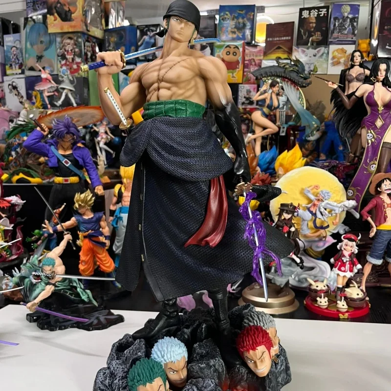 Hot Sale One Piece  50cm  Roronoa Zoro Anime Action Figures Models Toy Pvc Statue Roronoa Zoro Model Statue Dolls Birthday Gifts