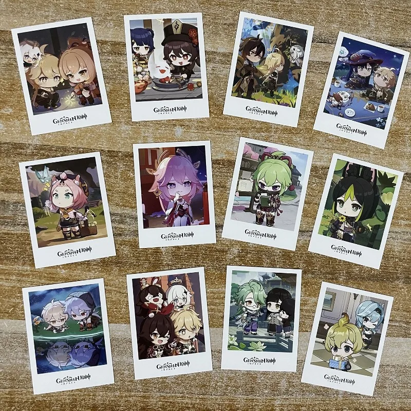 Yuan Shen Game Collection Cards Q Edition Exquisite Lomo Card Hu Tao Tartaglia Wanderer Hobby Collectibles Gift Kid Toys