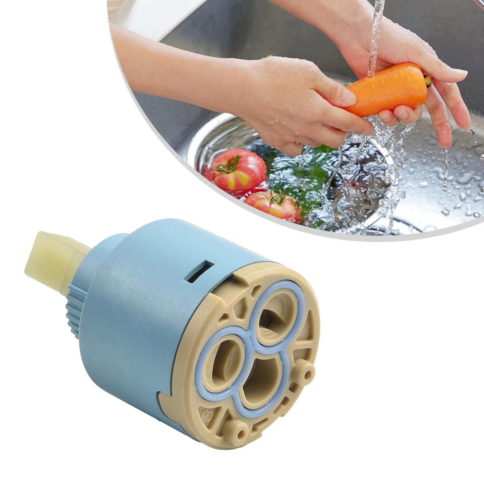 1pc Ceramic Cartridge 35mm/40mm Ceramic Tap Cartridge Valve Water Tap Mixer Spool Valve Cartridge Faucet Bath Faucet Accessories