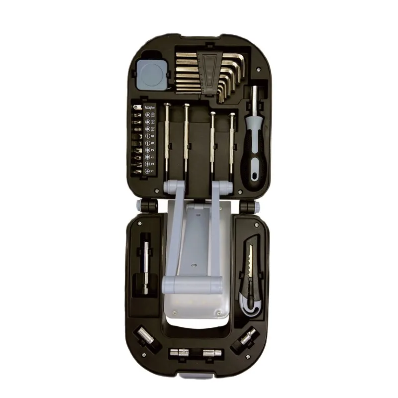 Multi-functional Hand Tool Sets Creative Flashlight Household Portable Hardware Tool Set Adjustable Foldable Storage Toolbox