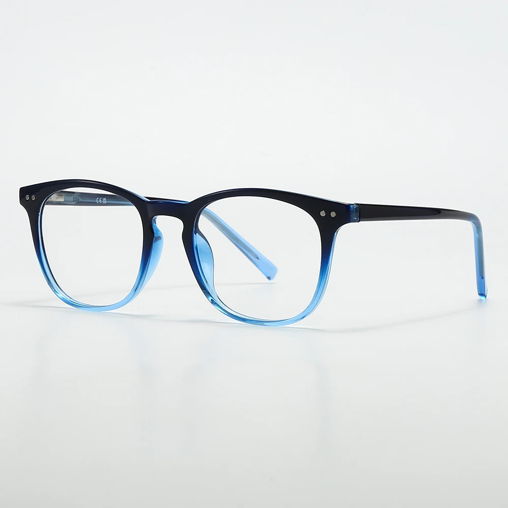 نظارات FYTOO للجنسين كلاسيكية متعددة الاستخدامات باللون الأسود والأزرق مربعة الشكل بتصميم أنيق وجديد، ملابس يومية أدبية أنيقة، خفيفة الوزن TR #4