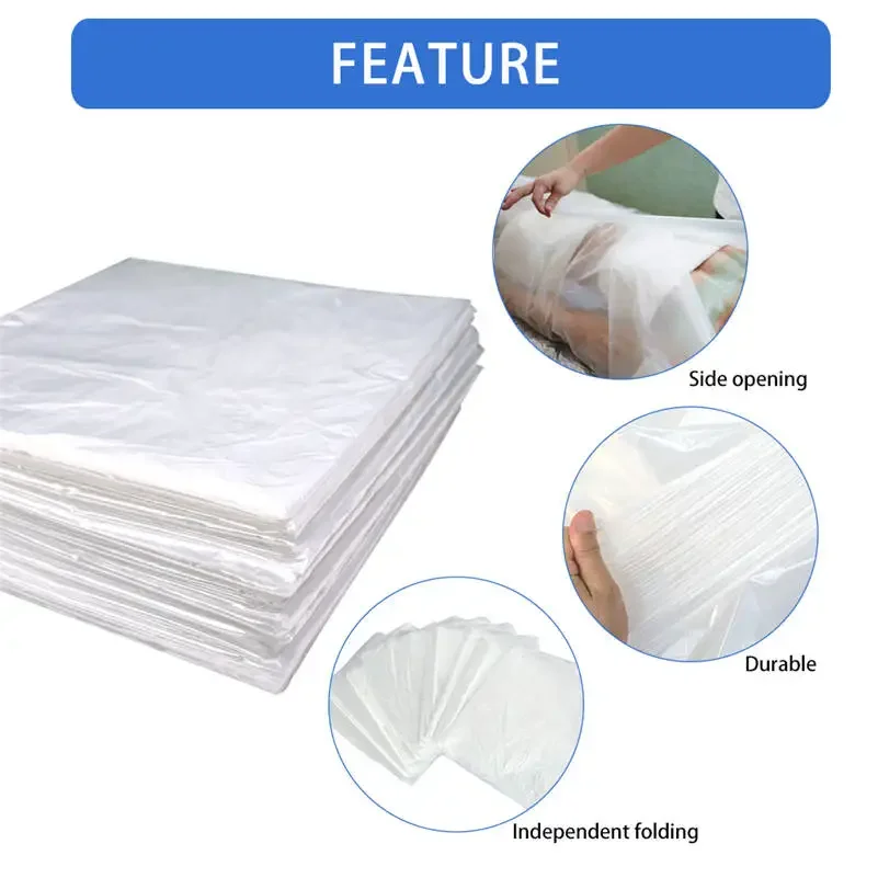 50/100 Pcs Wedigout Plastic Sheeting for Body Wrap Used Inside A Far Infrared Sauna Blanket 47