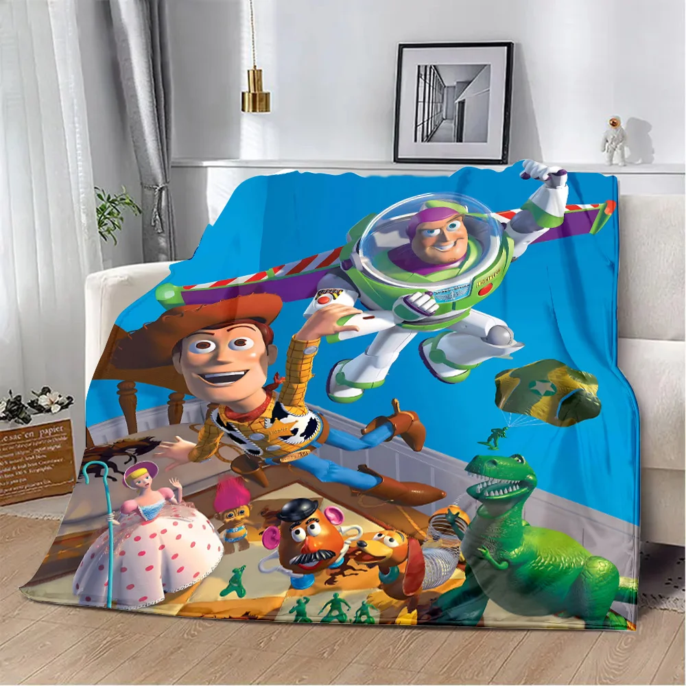 

Cartoon Anime Disney Toy Story Printed Picnic Blankets Warm Blanket Soft and Comfortable Blanket Home Travel Birthday Gift