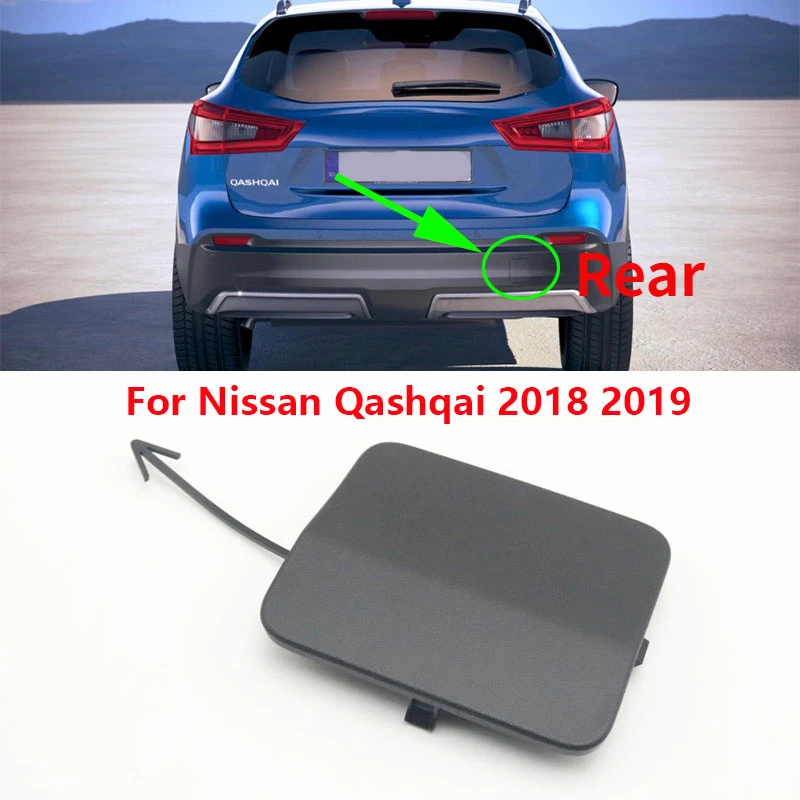 Base Color Auto Rear Bumper Tow Hook Eye Cover Trailer Cap Lid For Nissan Qashqai 2018 2019