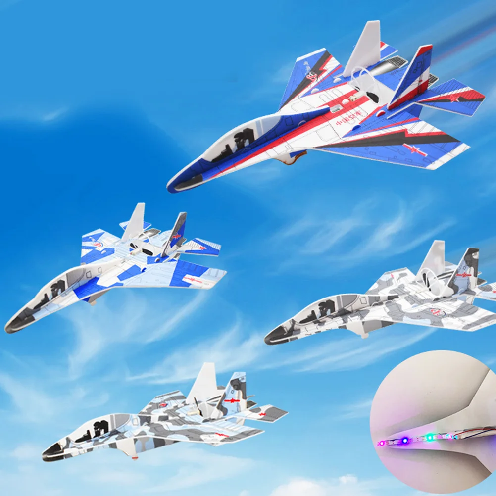 Children's Airplane Model Hand Throw Fighter Aircraft Electric USB Charging Glider
