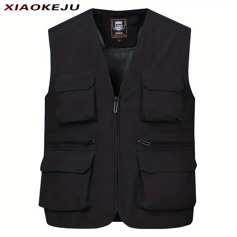 

Vest for Men MAN Waterproof Fishing Clothing Men's Leather Tactical Motorcyclist Hunting Custom Made Free Shipping Vests Camping