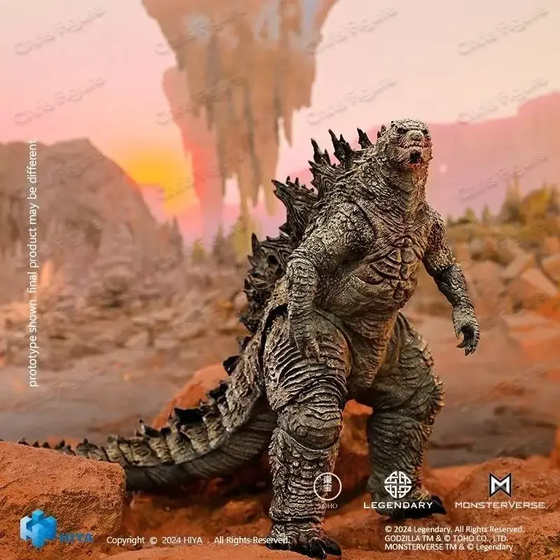 Figurine d'action HIYA 18CM 7 pouces, série Exquisite Basic, Godzilla X Kong The New Empire, Godzilla version Rre-evolved.