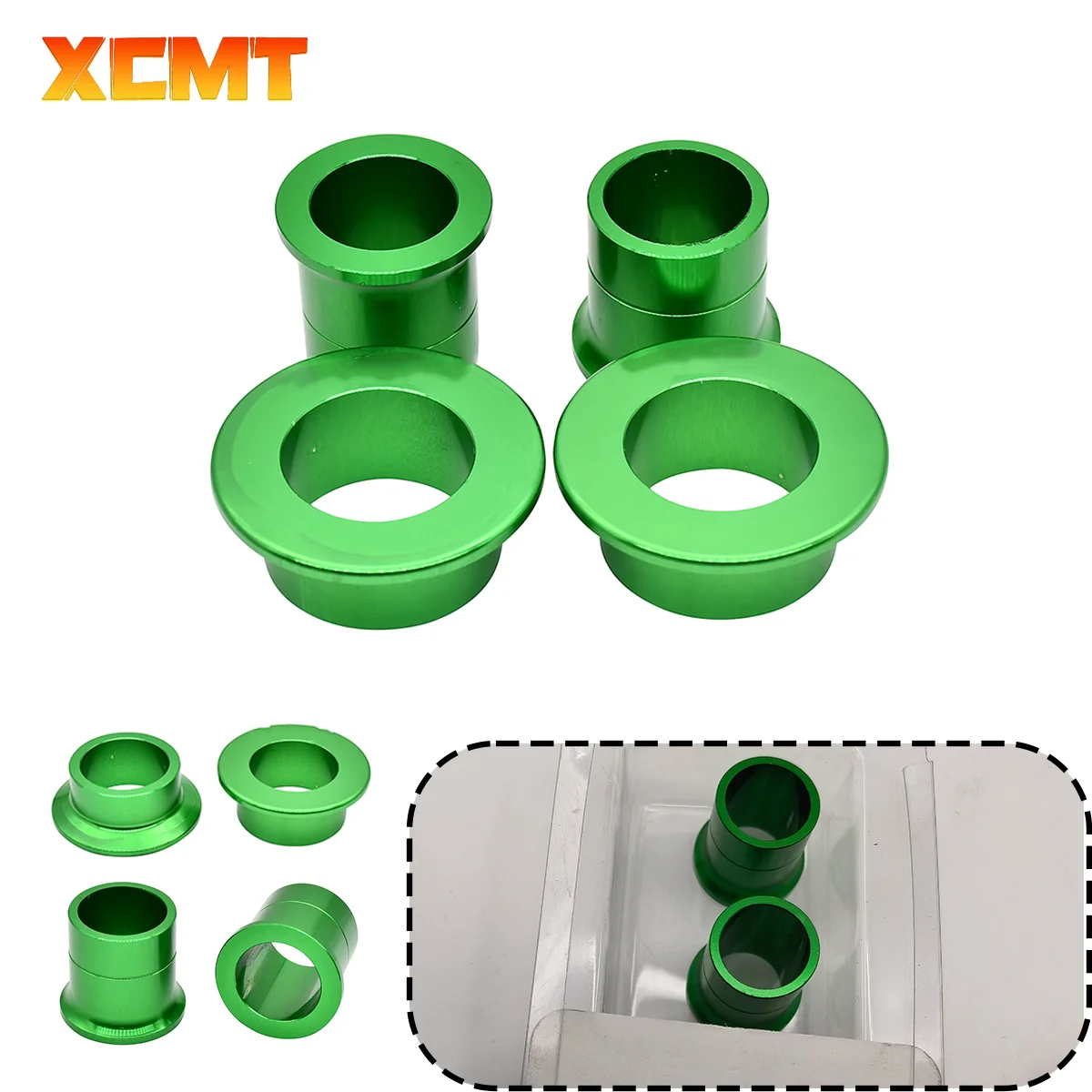 For Kawasaki KX125 KX250 KX250F KX450F KLX450R KX 125 250 250F 450F KLX 450R 2006 2007-2020 CNC Front Rear Wheel Axle Hub Spacer