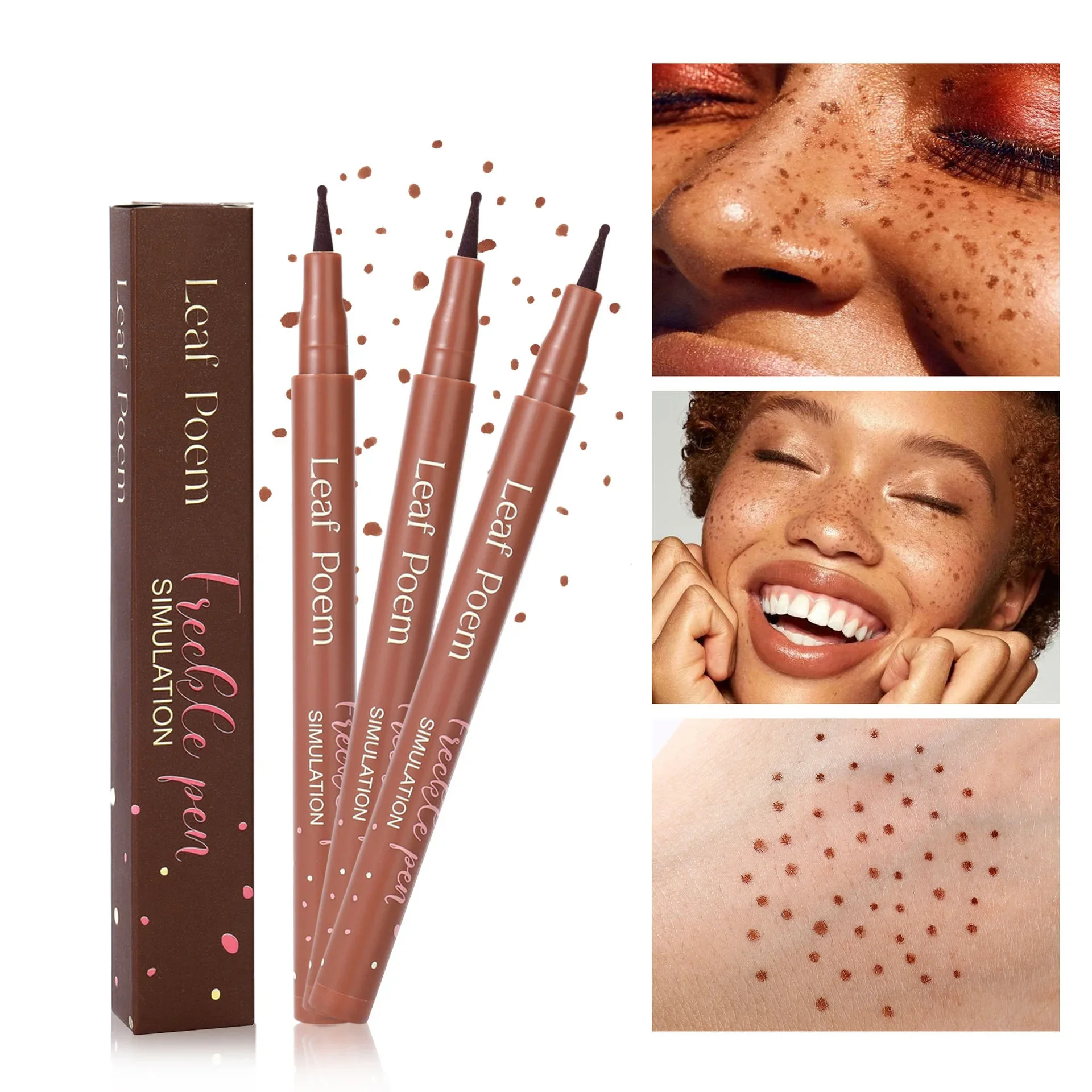 Freckles Pen Waterproof Natural Simulation Fake Spot Makeup Tool Lasting Waterproof Face Dot Spot Pen Eyeliner Durable Cosmetics