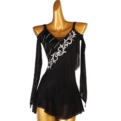 Figure Skating Dress black Women girl Ice Skating Dress Gymnastics Costume custom crystal rhinestone B285