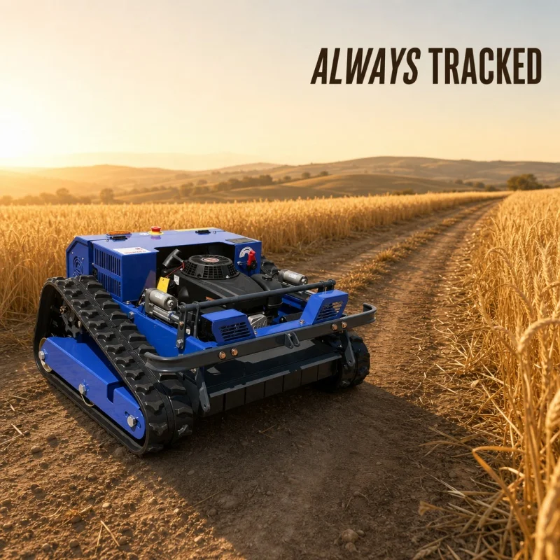 Customized New‑upgraded remote control lawn mower, strengthened track transmission structure