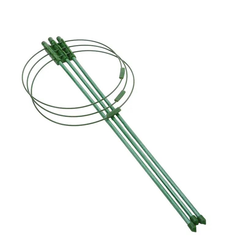 1/3/9 Pcs 3 Layers Plant Support Stakes Round Plastic Support Ring Flower Pot Climbing Trellis Plant Cage  Accessory