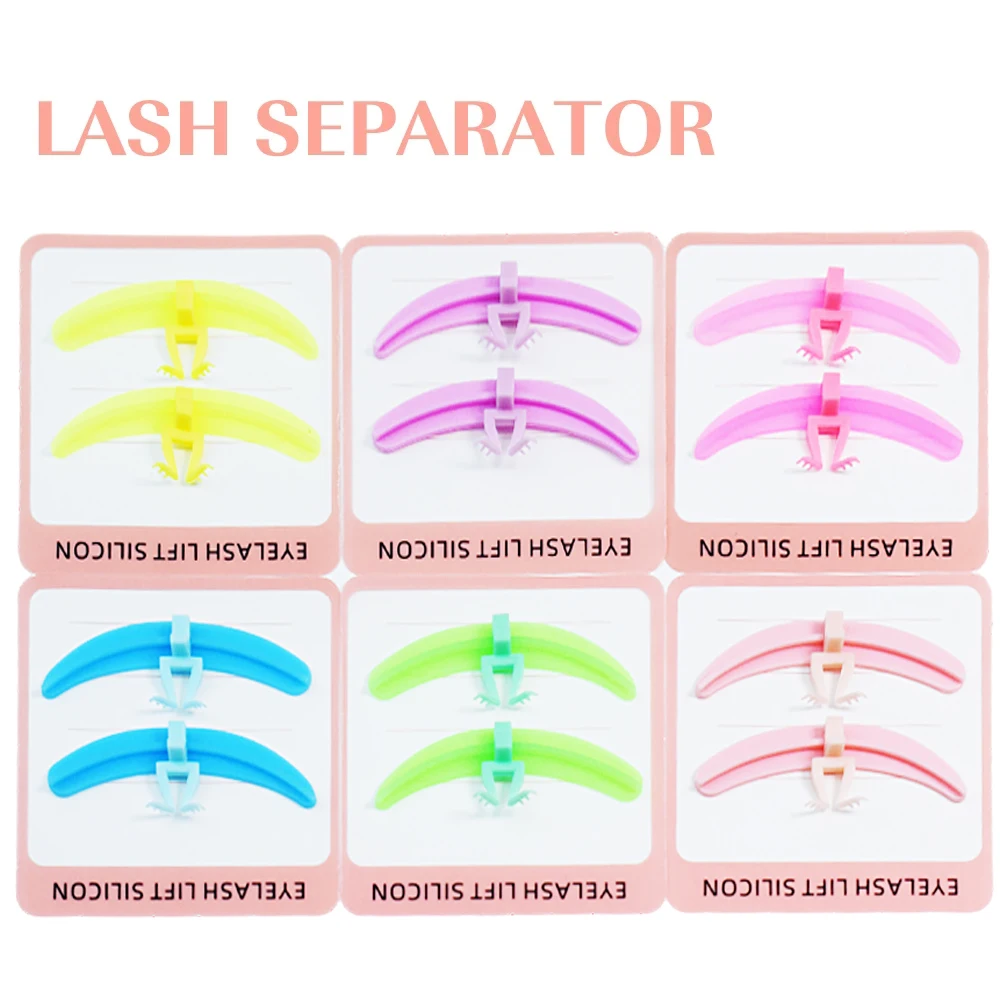 Gemerry Eyelash Separator for Lashes Extension Reusable Silicone Pads Eyelash Grafting For Beginners Professional Makeup Tool