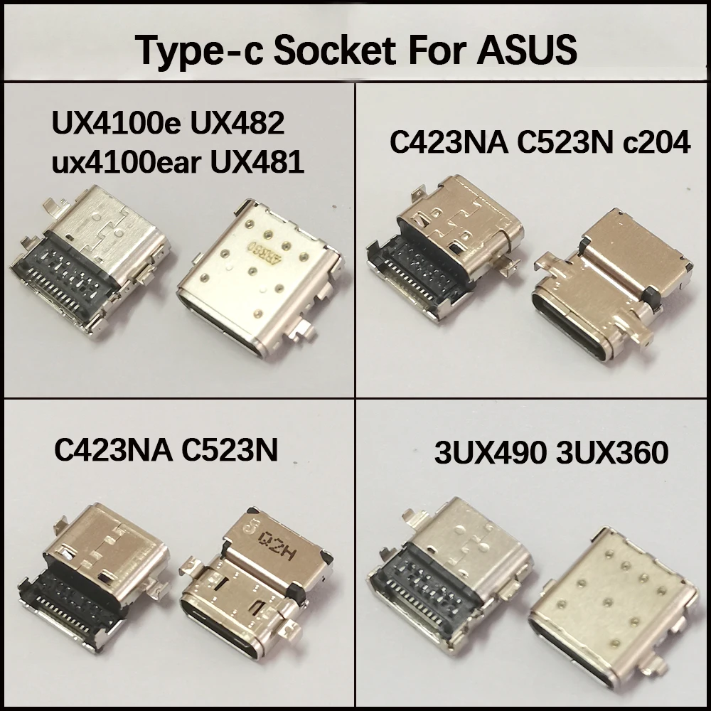 Laptop USB 3.1 12-Pin SMT+DIP 24-Pin Typ-C-Buchsenstecker für ASUS UX4100e UX482 UX481 C423NA C523N C204 3UX490 3UX360 – Detail 1