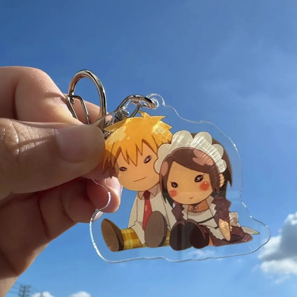 LLavero de Anime Kaichou Wa Maid Sama para mujer, llavero acrílico Ayuzawa Misaki para hombre, llavero Usui Takumi, versión q, colgante de adorno