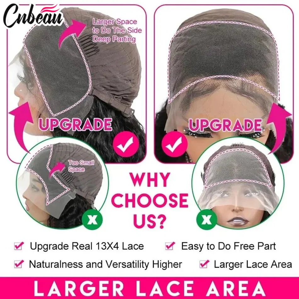 วิกผมลูกไม้ด้านหน้าลอนลึก13X6 HD วิกผมเส้นผมมนุษย์ด้านหน้าลูกไม้วิกผมผู้หญิงหยิกแบบบราซิลเลียนเส้นผมมนุษย์ผมหยักศกขนาด34นิ้ว