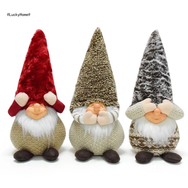 

Christmas Gnomes Dolls Decorative Dwarf Decoration Home Celebration Accessory 11UA