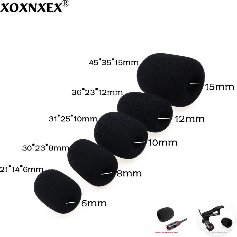 

Набор из 10 черных поролоновых ветрозащитных накладок для микрофона гарнитуры, сменные чехлы для микрофона, ветрозащита для микрофона, поролоновые насадки для гарнитуры