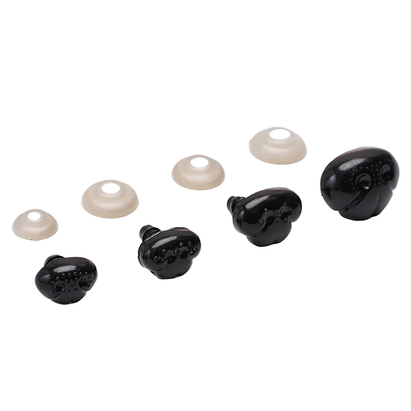 

10-30 Pairs/Pack Toys Stuffed Animals Dog Nose With Washer Plug 4 Sizes Black Plastic Noses For Crochet Toy Doll Making Supplies