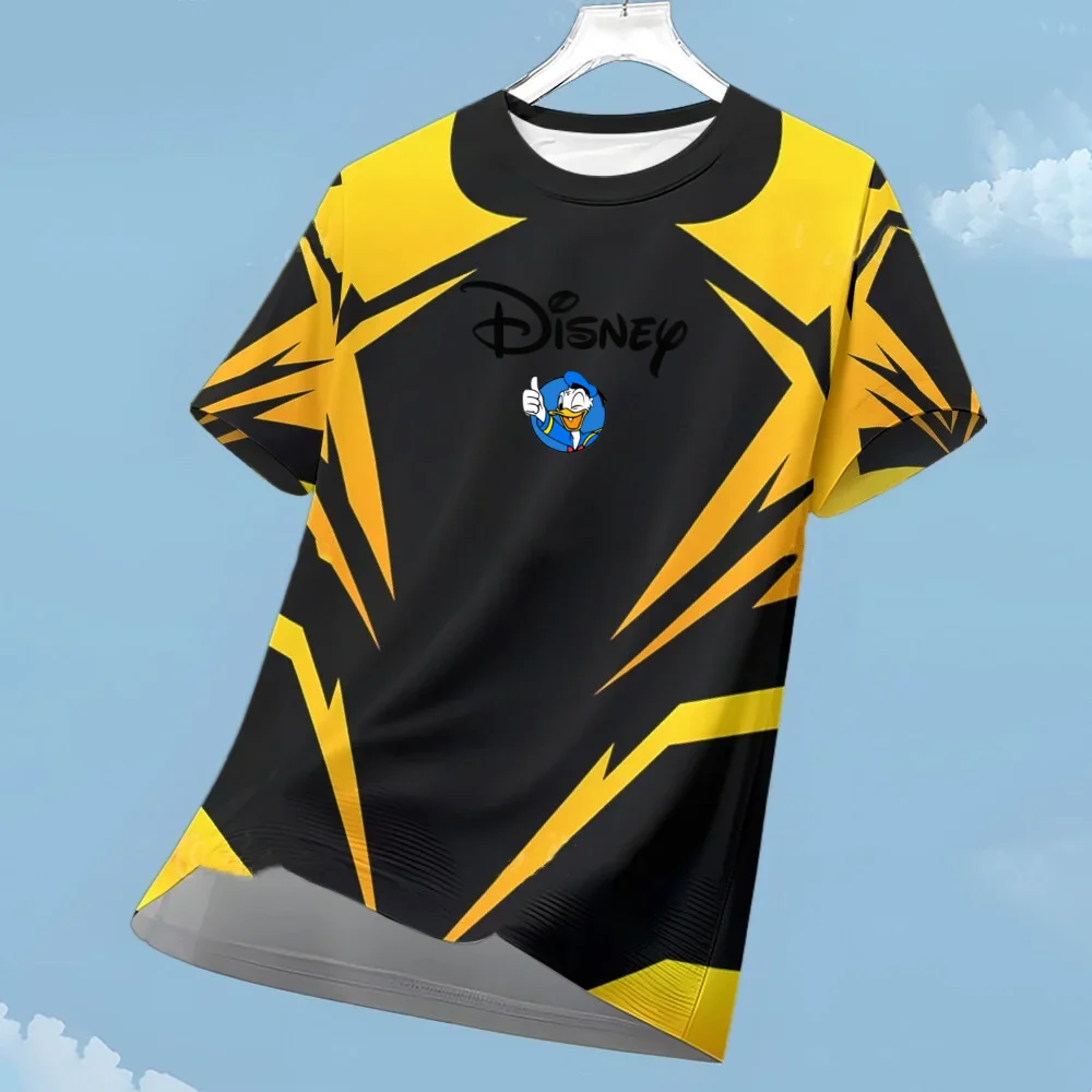 Your Favorite Disney Character Sports T-shirt White Gold Stripe Quick Dry Jersey