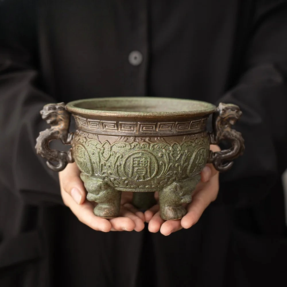 العتيقة فرن تغيير الحقل الأخضر البخور موقد الكنز السلطانية خط الروائح فرن عزز بوذا مثلث حامل حلية